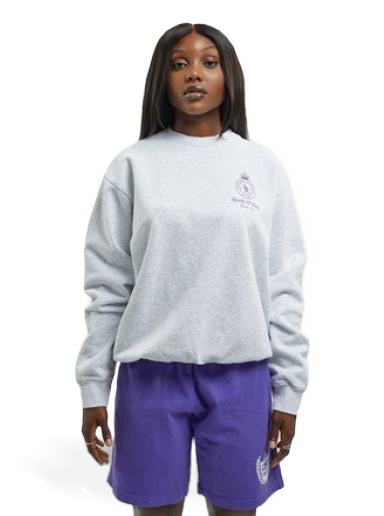 Pulover Sporty & Rich Crown Crewneck Siva | CR431HG