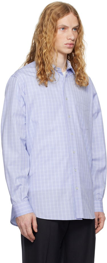 Srajce The Row The Row Cardiff Checked Shirt Modra | 697-W3193, 1