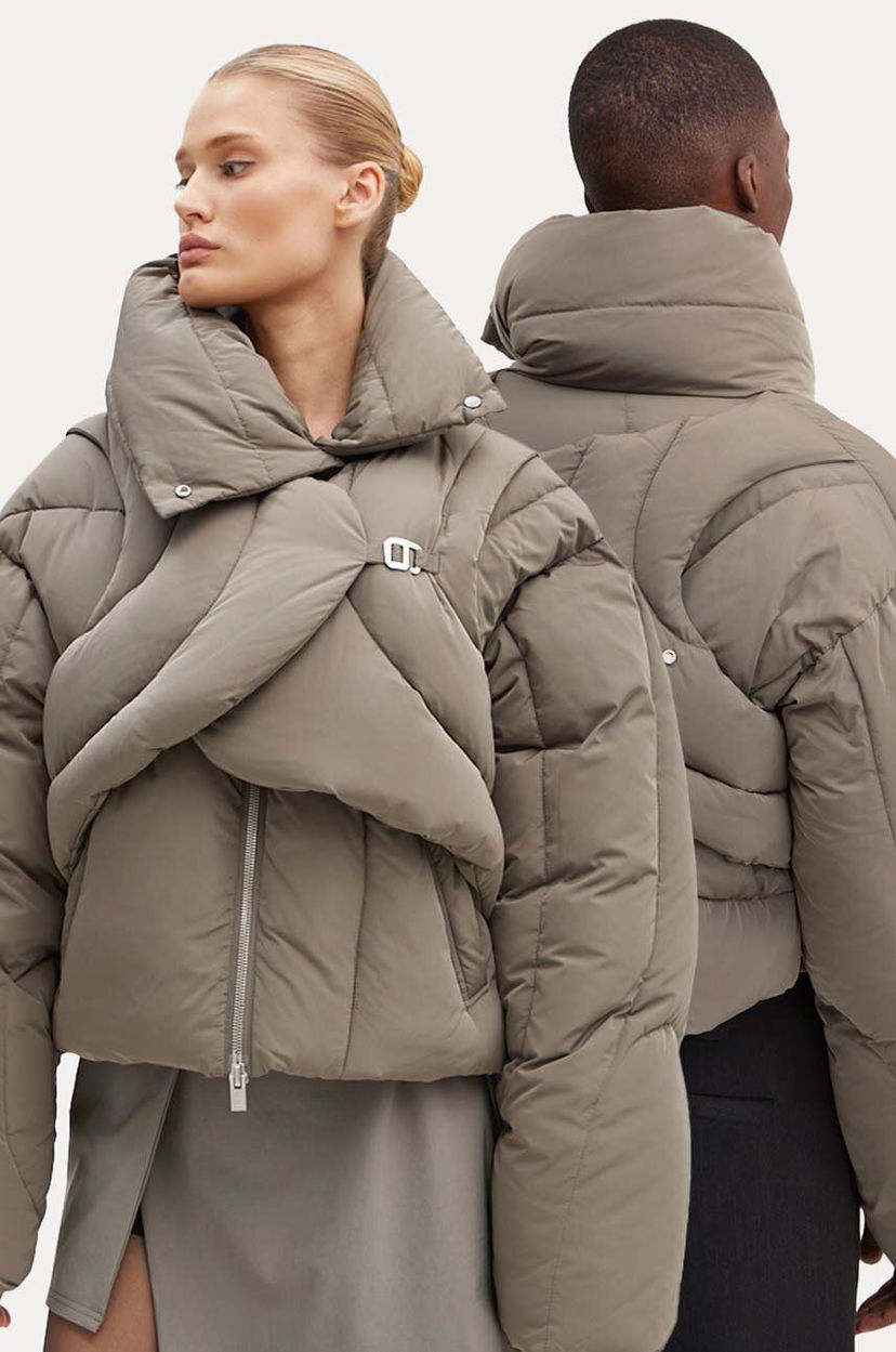 Puhovka HELIOT EMIL Oversized Puffer Jacket Zelena | HE.W.02.073.P03.DG23