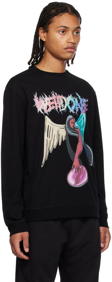 Pulover We11done We11done Graphic Print Sweatshirt Črna | WD-TS3-23-785-U-BK, 1