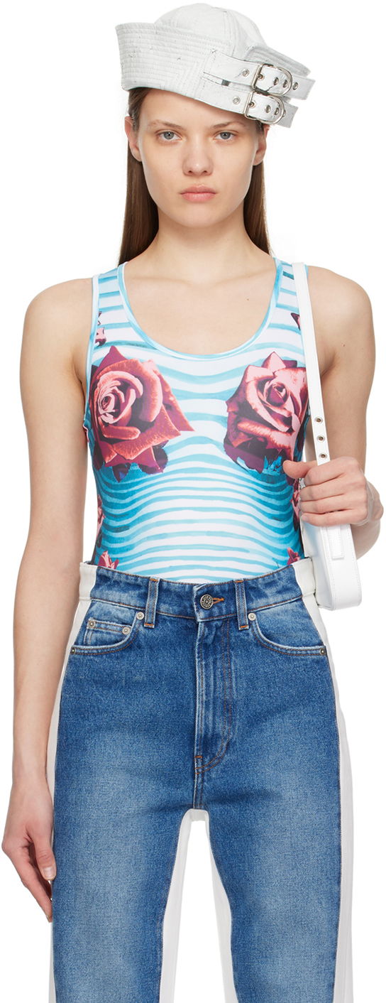 Bodi Jean Paul Gaultier Gaultier Flower Print Bodysuit Večbarvna | 24/25-F-BD030-J551-503001