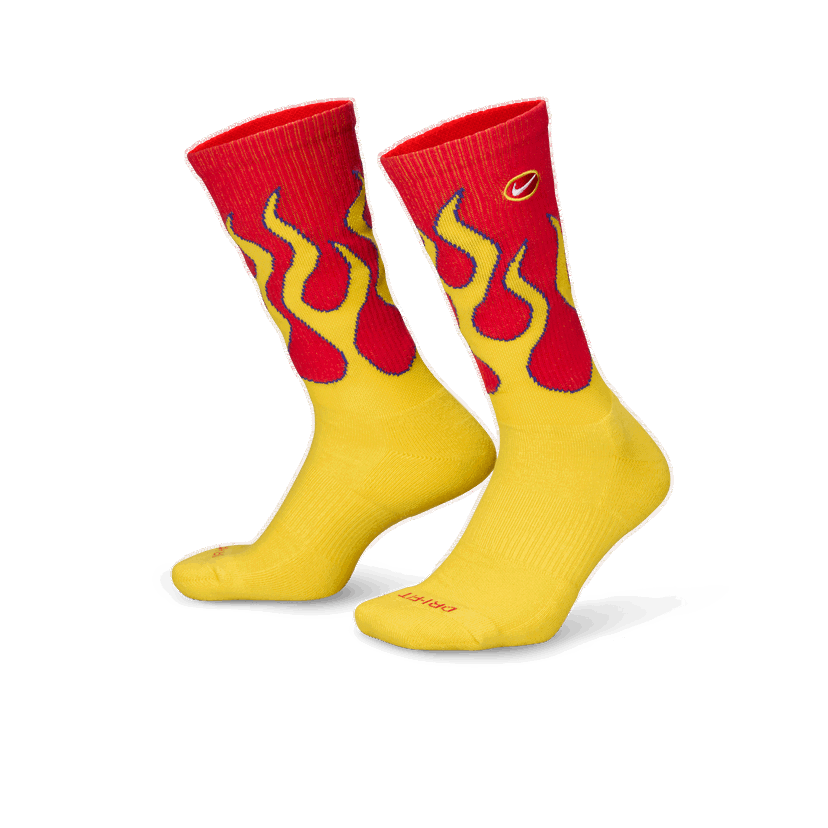 Nogavice Nike Everyday Plus Cushioned Mid Socks Rumena | IB2285-657