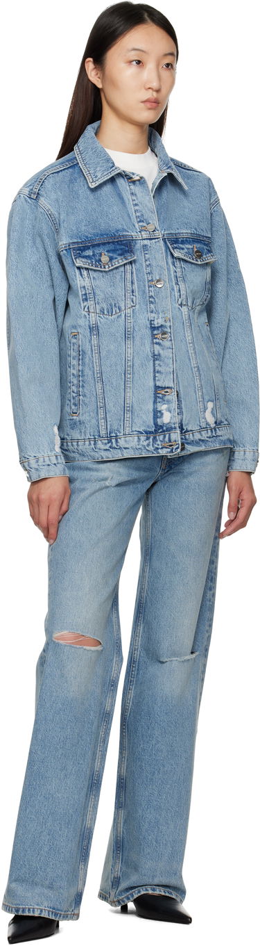 Kavbojke Anine Bing Anine Bing Hugh Distressed Wide Leg Jeans Modra | A-06-10852-WHD51, 3