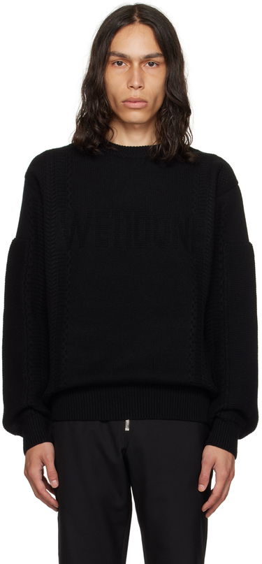 Pleteni pulover We11done We11done Square Patch Sweater Črna | WD-KT3-23-643-U-BK, 0