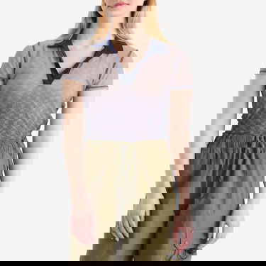 Polo majica DAILY PAPER Daily Paper Women's Mesh Monogram Polo Top Siva | 2511088, 2