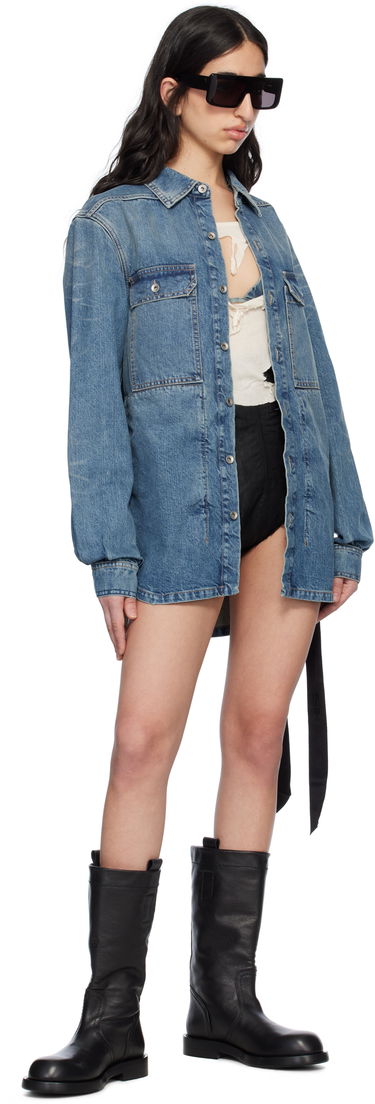 Srajce Rick Owens Rick Owens DRKSHDW Hollywood Denim Overshirt Modra | DS01E3705 DWB, 3