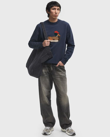 Pulover Edmmond Studios Duck Hunt Crewneck Sweatshirt Mornarica | 125-40-01590, 2