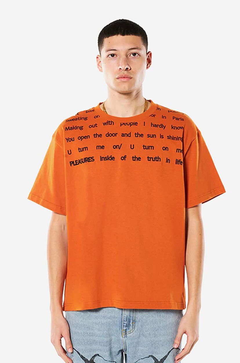 Majica Pleasures T-Shirt With Print Oranžna | P22SP018
