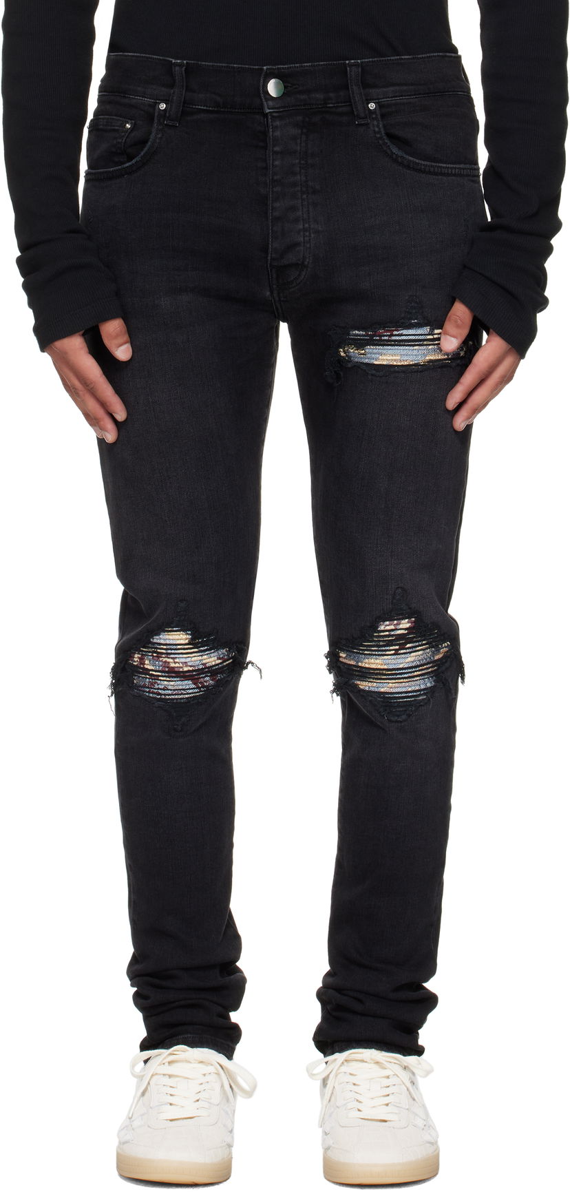 Kavbojke AMIRI AMIRI Crane MX1 Jeans Črna | AMDNSY1172