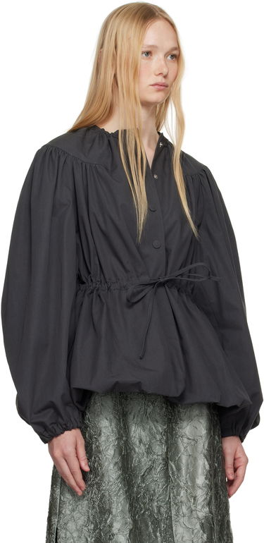 Srajce Dries Van Noten Dries Van Noten Drawstring Peplum Top Črna | 251-010501-1449, 1