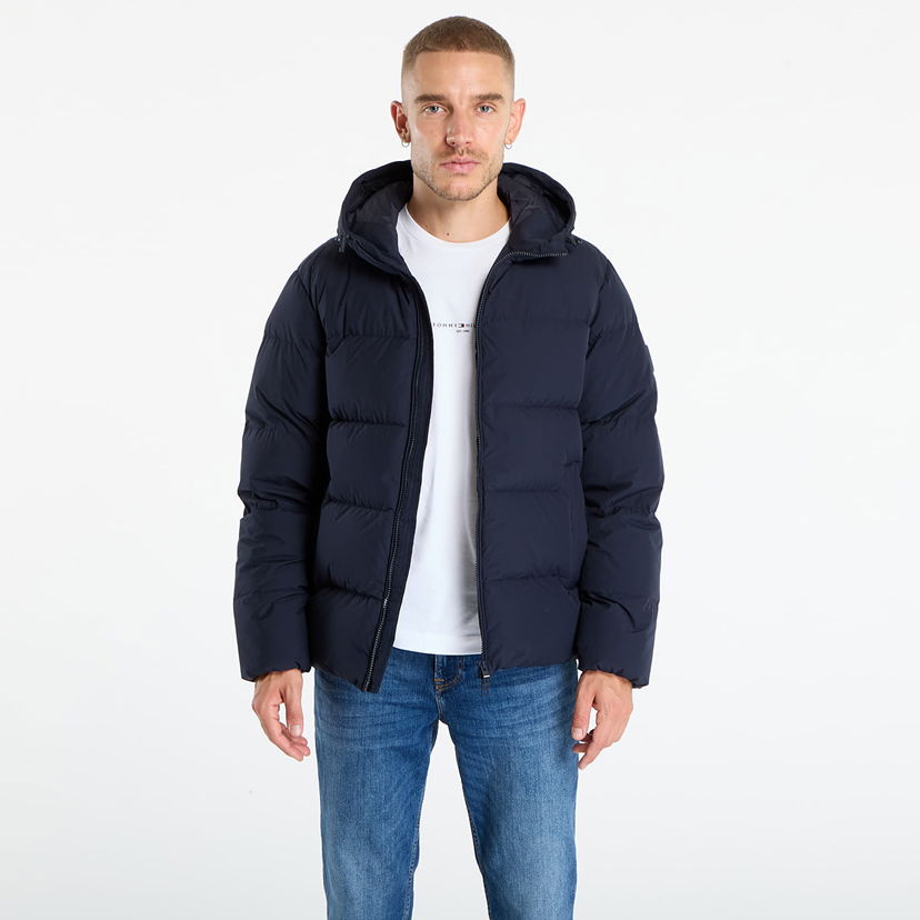 Puhovka Tommy Hilfiger Tommy Hilfiger Water Repellent Down Hooded Puffer Jacket Mornarica | MW0MW40616 DW5
