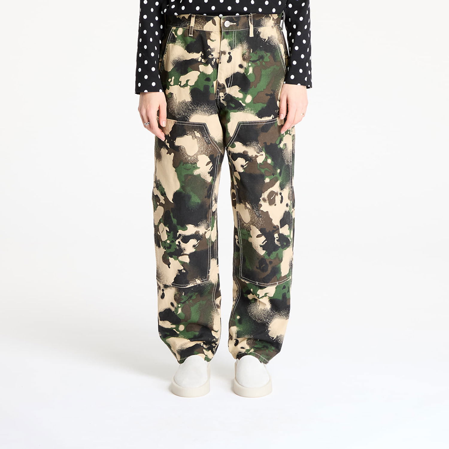 Cargo hlače BAPE A BATHING APE Map Camo Relaxed Fit Work Pants Večbarvna | 001PTL301001MGRN, 1