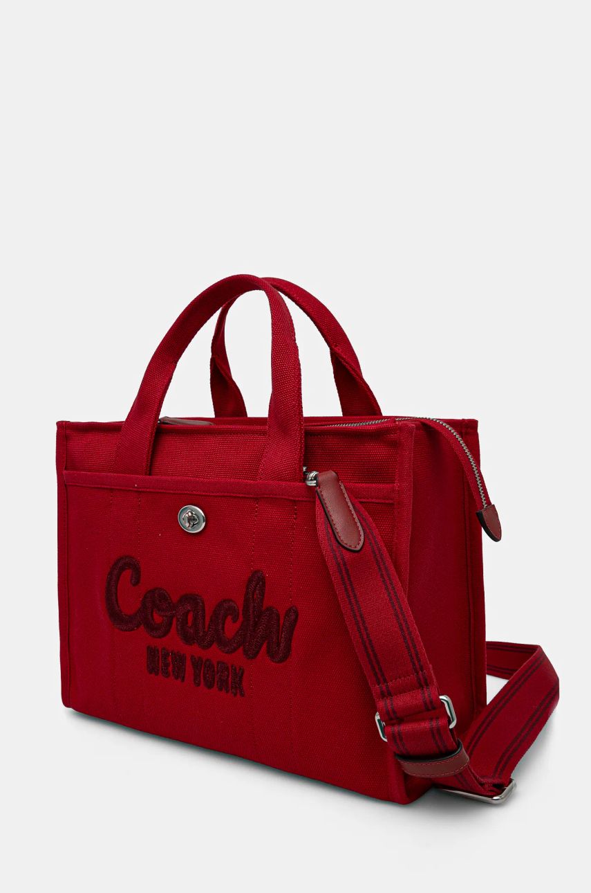 Tote bag Coach Red Canvas Tote Bag Bordo | CP158, 1
