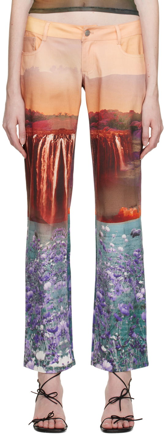 Kavbojke Miaou Miaou Atlas Print Trousers Večbarvna | 1023SCOASL