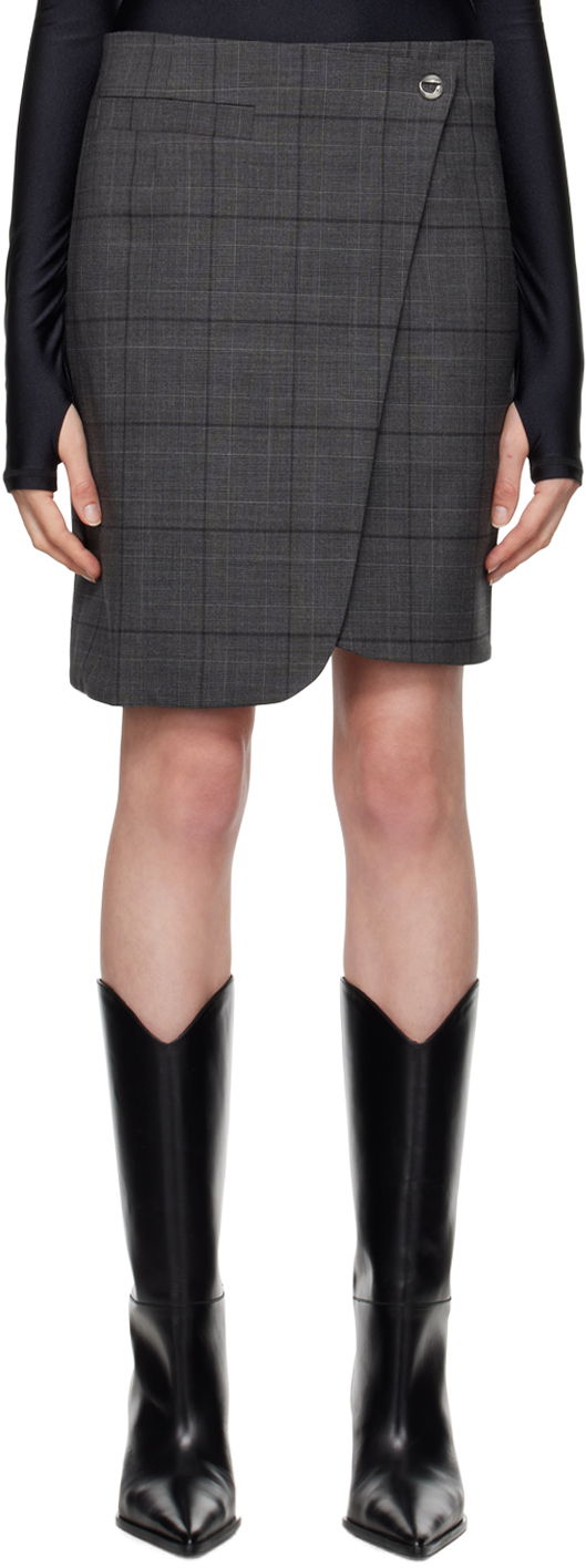 Krila Coperni Wrap Miniskirt Siva | COPJ60F1001