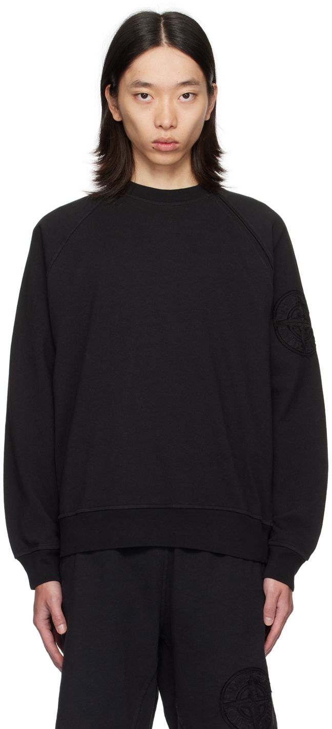 Pulover Stone Island Black Heavy Sweatshirt Črna | 8115604M2