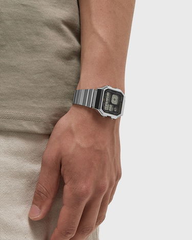 Ure CASIO Illuminator Digital Alarm Chronograph Water Resistant Watch Kovinski | A130WE-1AEF, 2