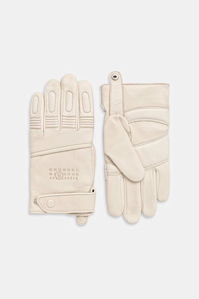 Rokavice Maison Margiela MM6 Maison Margiela x Agnelle Leather Gloves Bež | SH2TS0003.M07014.101