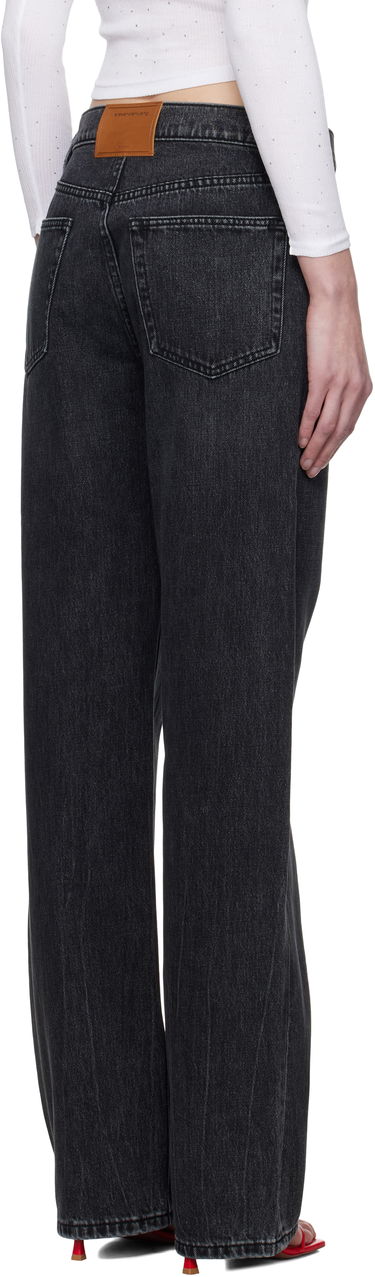 Kavbojke Alexander Wang Alexander Wang EZ Cut-Out Logo Jeans Črna | 4DC1254691, 2