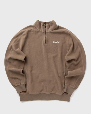 Pleteni pulover ØLÅF DRIFT ZIP MOCK Rjava | M180202-CEDAR, 0