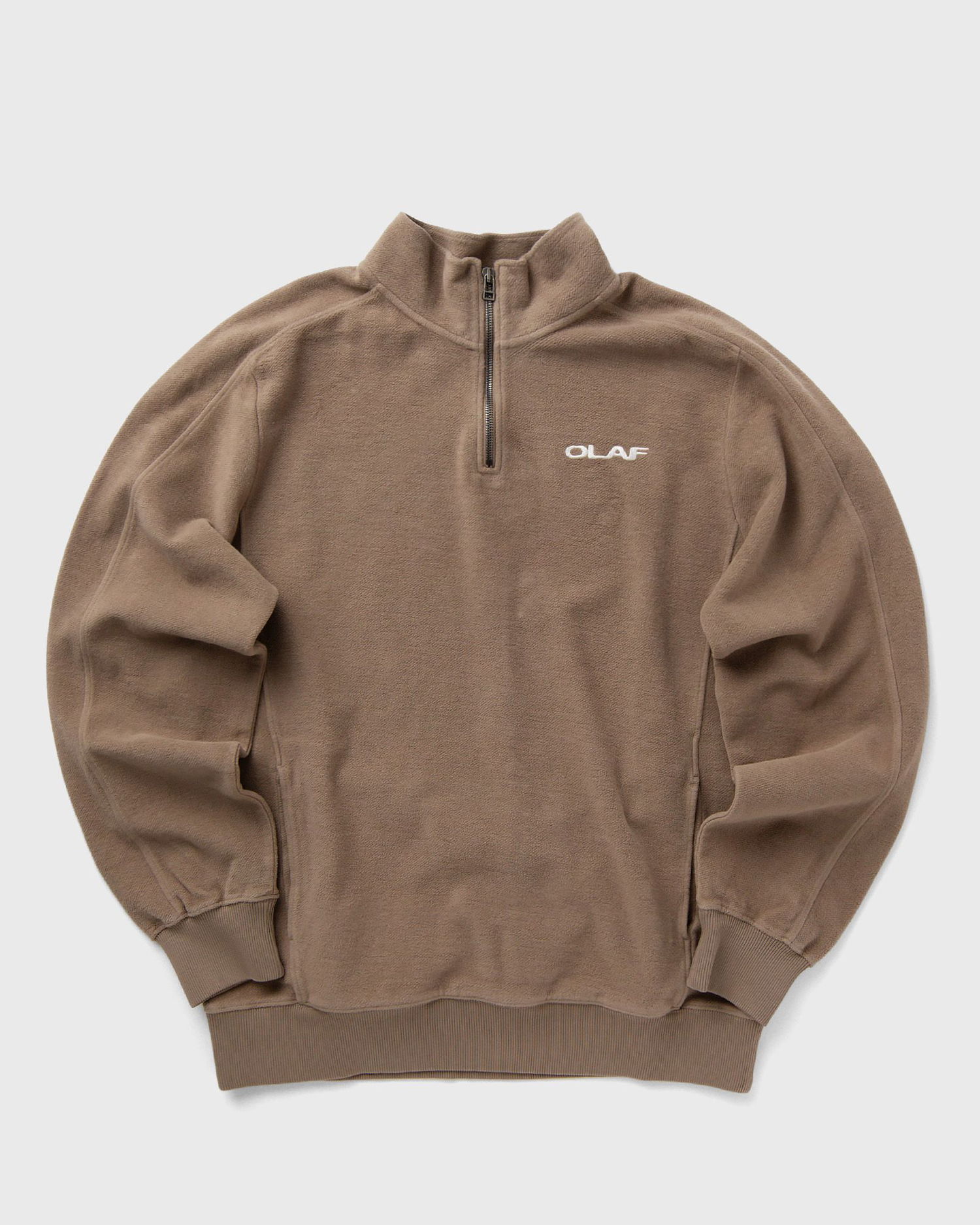 Pleteni pulover ØLÅF DRIFT ZIP MOCK Rjava | M180202-CEDAR, 0