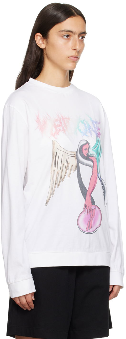 Pulover We11done We11done Angel Graphic Sweatshirt Bela | WD-TS3-23-785-U-WH, 1