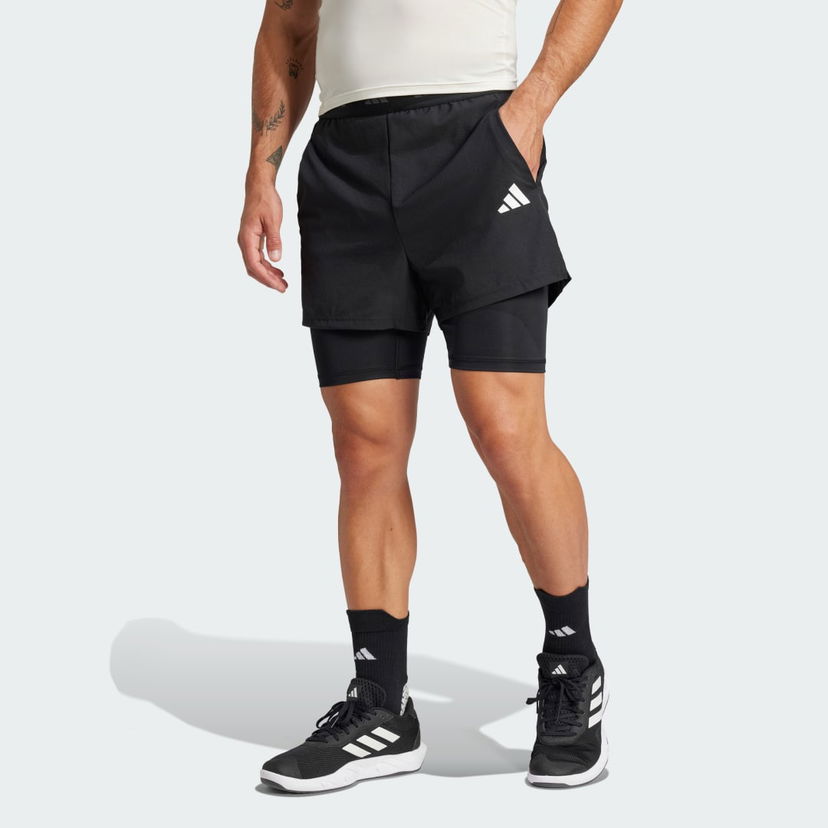 Kratke hlače adidas Performance 2-in-1 Training Shorts Črna | JE5665