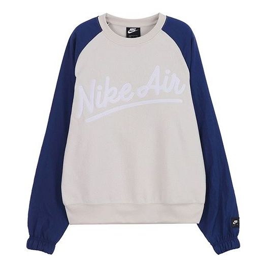 Pleteni pulover Nike Nike Sportswear Air Crewneck Sweatshirt Bež | BV5188-072