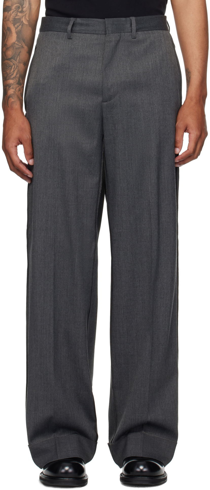 Hlače Maison Margiela MM6 Maison Margiela Rolled Cuff Trousers Siva | SH0KA0047 S47848