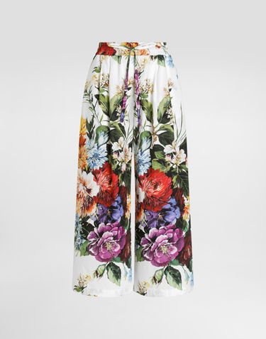 Hlače Dolce & Gabbana Dolce & Gabbana Flower Bouquet-Print Poplin Culottes Večbarvna | FTDCXTHS5TRHA5PC, 0