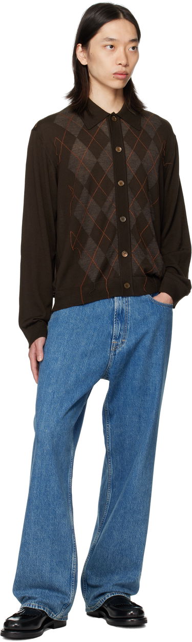 Pleteni pulover OUR LEGACY Our Legacy Evening Argyle Cardigan Rjava | M4253EP, 3