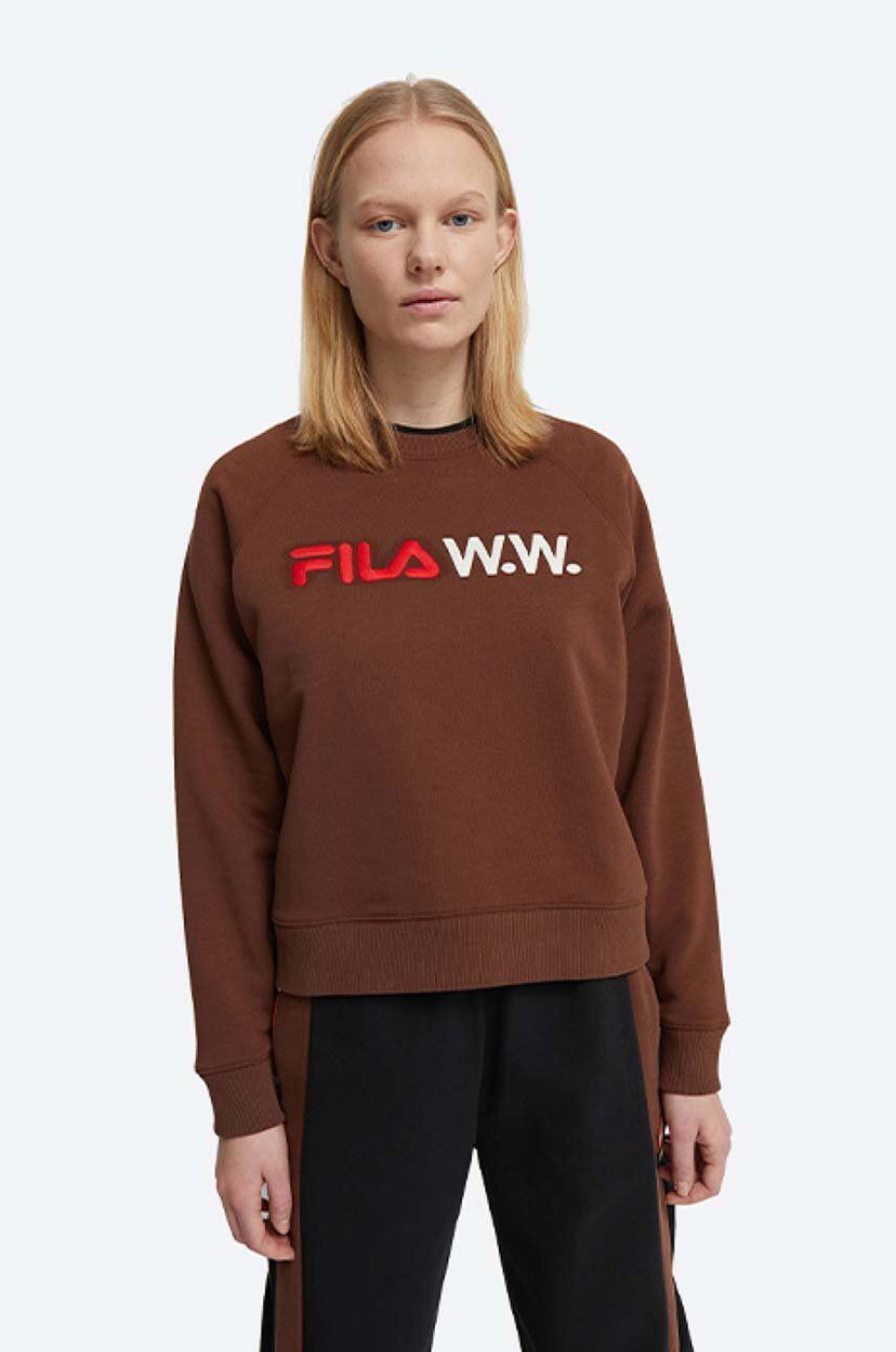 Pulover WOOD WOOD Elene x Filla Sweatshirt Rjava | 688375.H95
