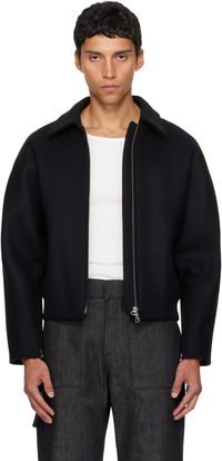 Courrèges Embroidered Wool Bomber Jacket