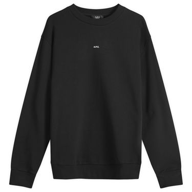 Pulover A.P.C. Micro Logo Crew Sweat Črna | COHBX-H27910-TZC, 0