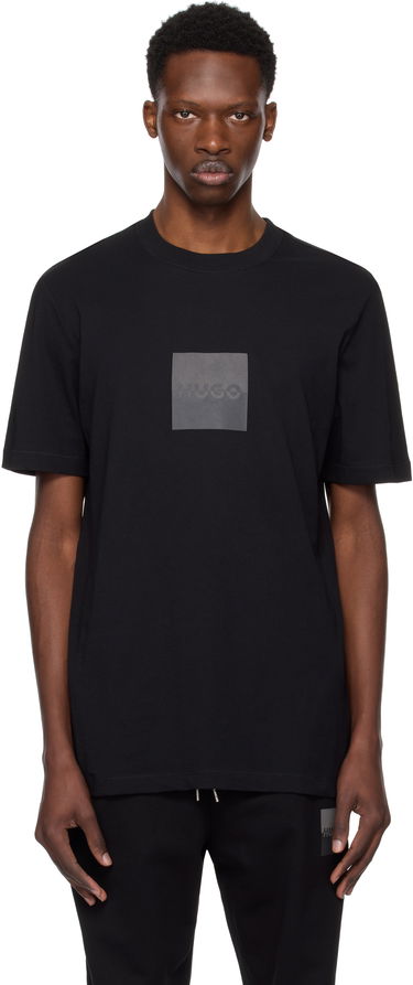 Majica BOSS Hugo Cotton Jersey Split Logo T-Shirt Črna | 50542784, 0