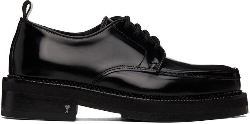 Oblačila AMI AMI Paris Square Toe Derbys Črna | USV017.CVE002