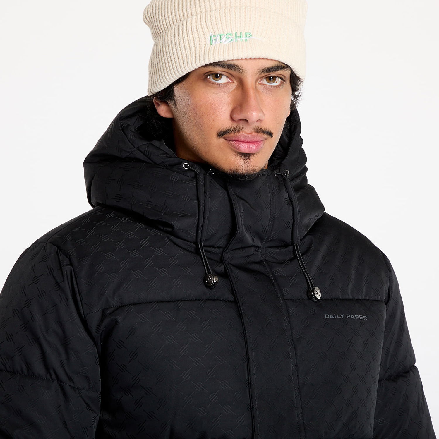 Puhovka DAILY PAPER Monogram Puffer Jacket Black Črna | 1000119, 1