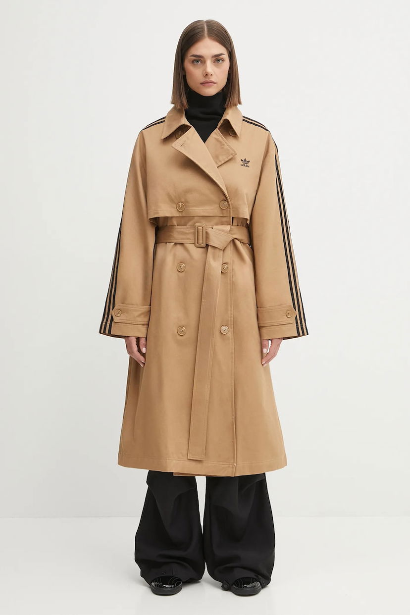 Trenčkot adidas Originals adidas Originals Twill Trench Coat Bež | JW2663