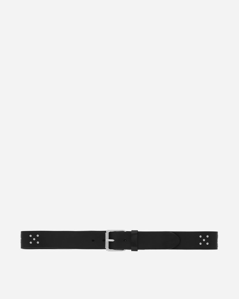 Pasovi Carhartt WIP Black Leather Belt With Studs Črna | I034422 0M4XX