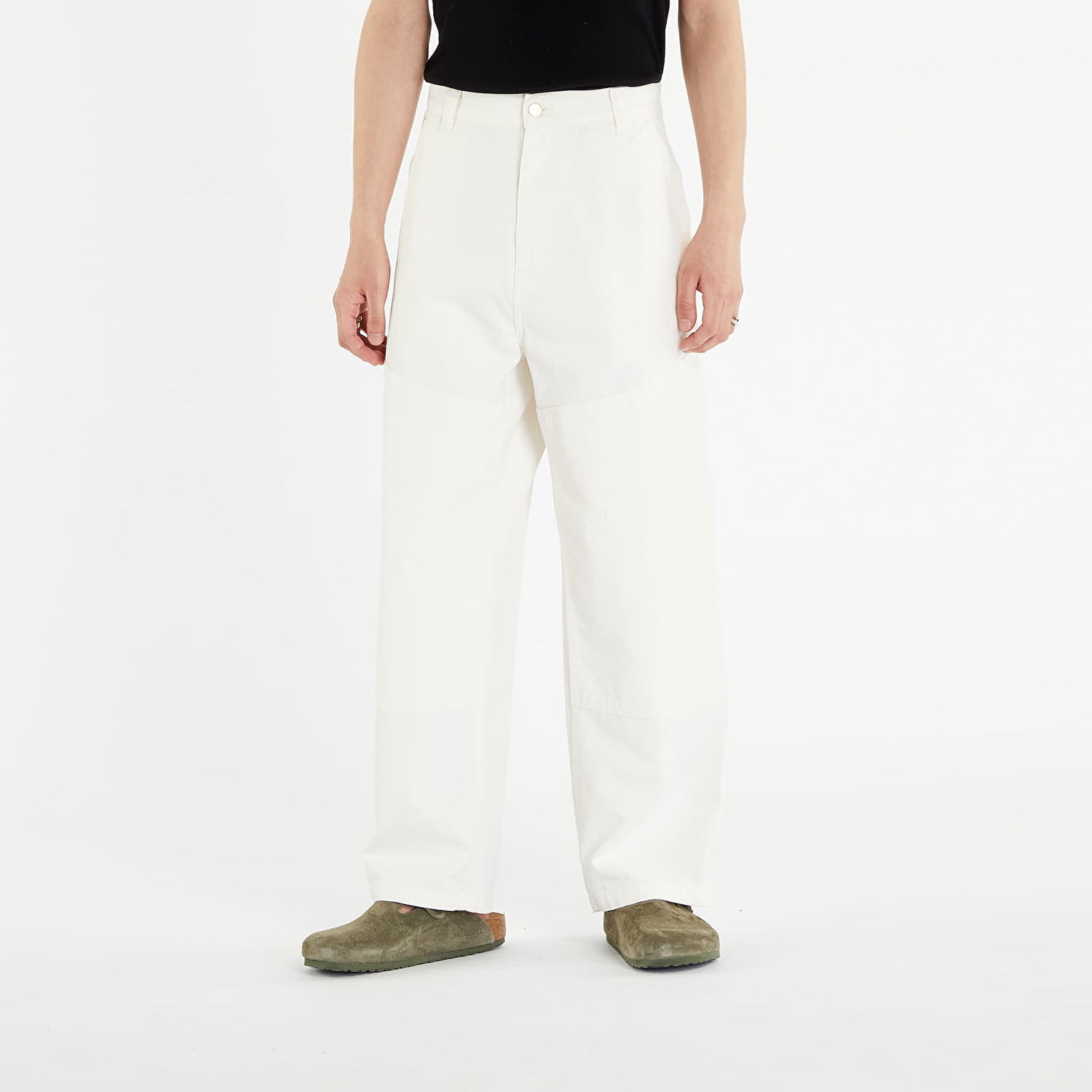 Hlače Carhartt WIP Wide Panel Pant Wax Rinsed Bela | I031393.D602, 0