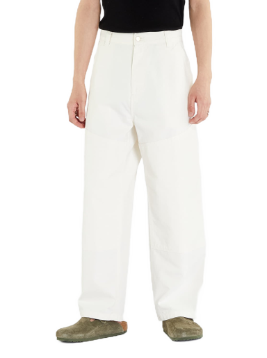 Hlače Carhartt WIP Wide Panel Pant Wax Rinsed Bela | I031393.D602