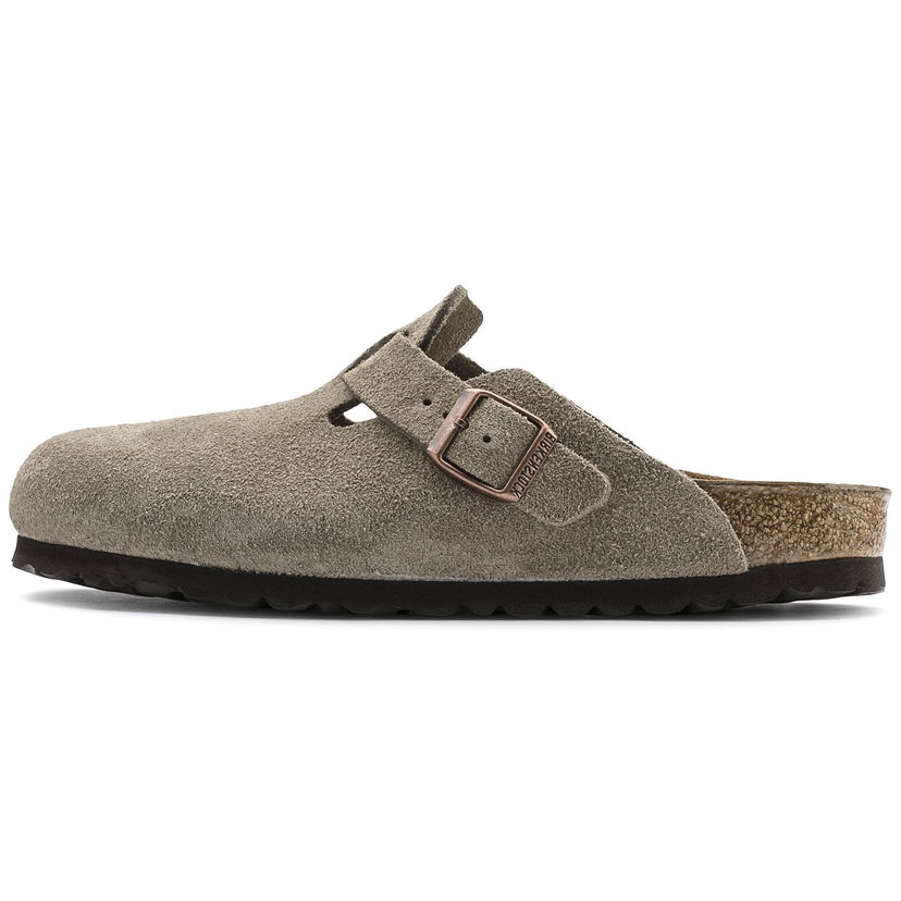 Superge in čevlji Birkenstock Boston Suede Leather Narrow Fit Sandals Bež | 0060463