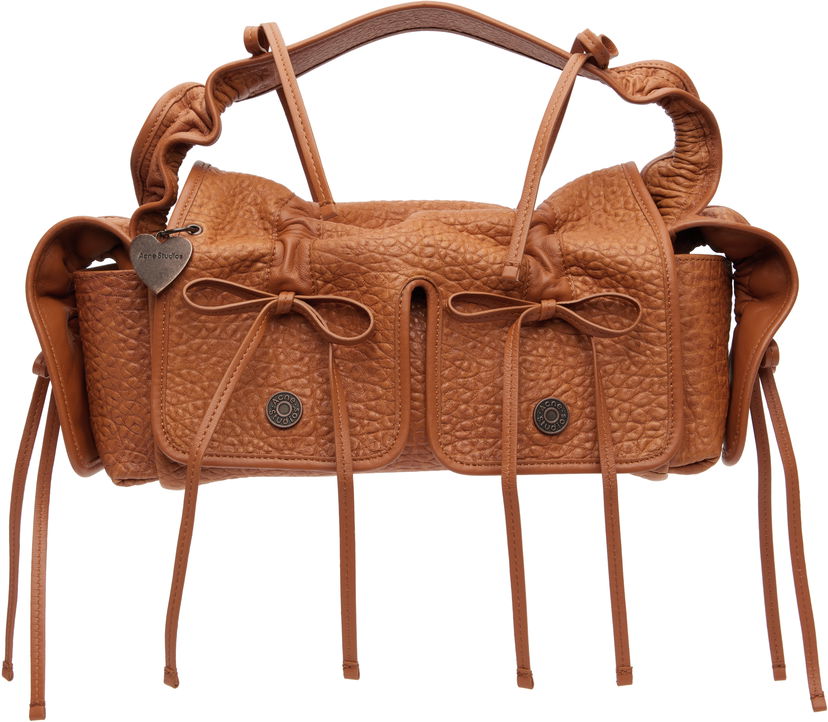 Torbica Acne Studios Acne Studios Multipocket Grained Leather Bag Rjava | A10425-