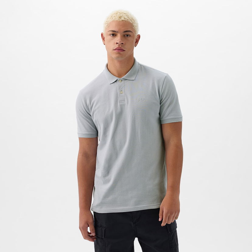Majica GAP Logo Pique Polo Grey Matter Siva | 586306-13