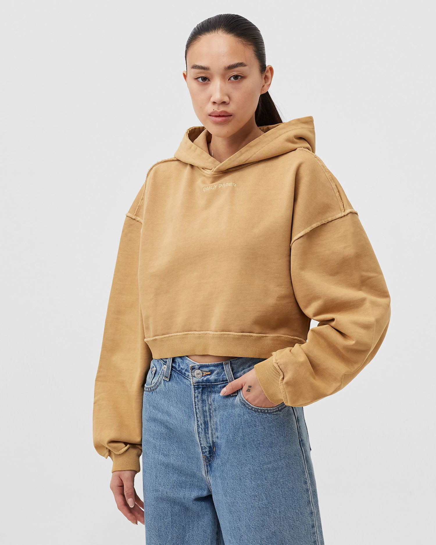 Pulover DAILY PAPER Hodierna Hoodie Bež | 2223092, 1