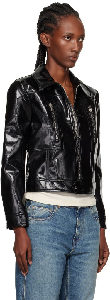 Jakna Coperni Coperni Cactus Faux-Leather Jacket Črna | COPBL34F6054, 1