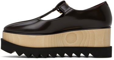 Superge in čevlji Stella McCartney Sneak-Elyse T-Bar Platform Loafers Rjava | 810448AP0350, 2