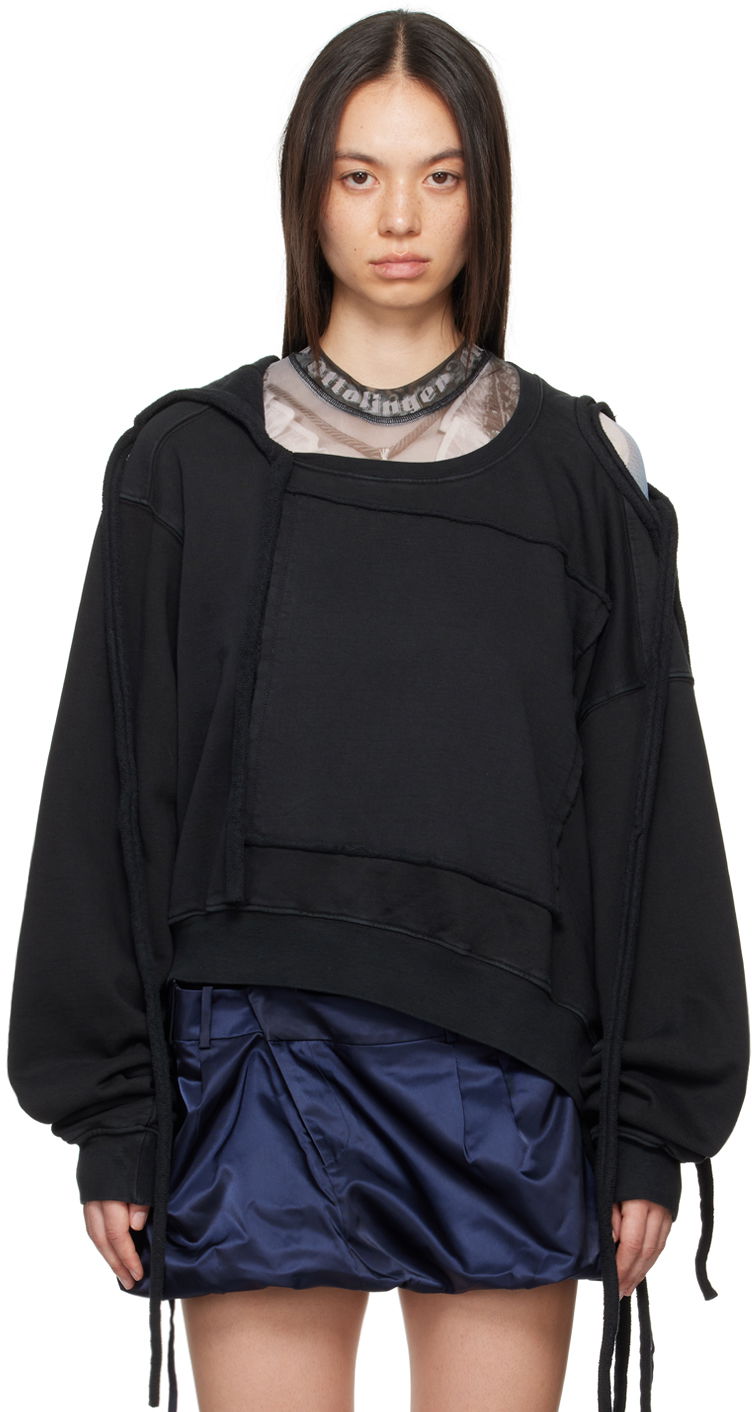 Pulover Ottolinger Ottolinger Deconstructed Hoodie Črna | 1150203921