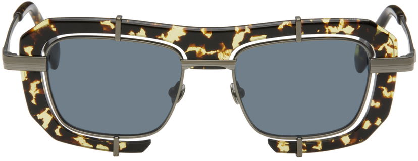 Sončna očala JW Anderson SSENSE Exclusive Tortoiseshell & Gunmetal Geometric Sunglasses Črna | JWA03
