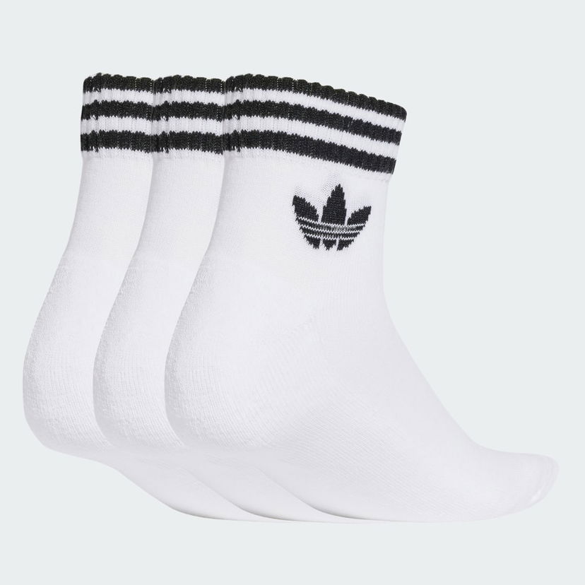 Nogavice adidas Performance 3-Stripes Ankle Socks - 3 Pairs Bela | JV7435